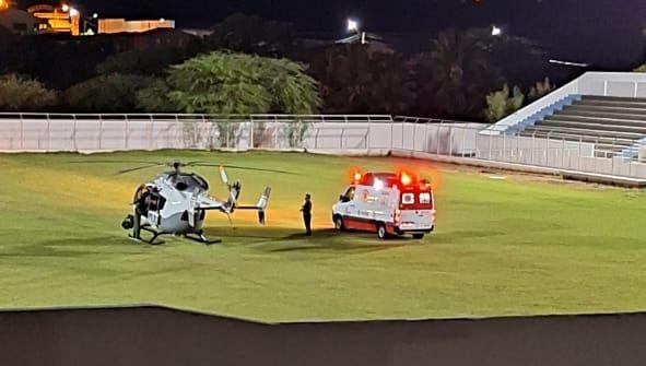 Helicóptero do Ciopaer acionado para transferência de paciente em Parambu